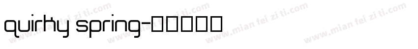 quirky spring字体转换